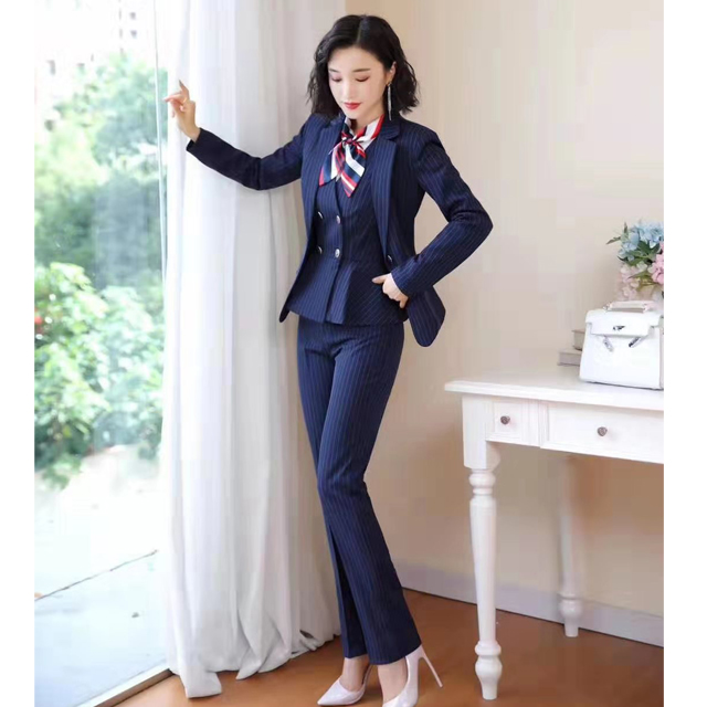 深蓝职业套装|春秋冬款商务套装女款