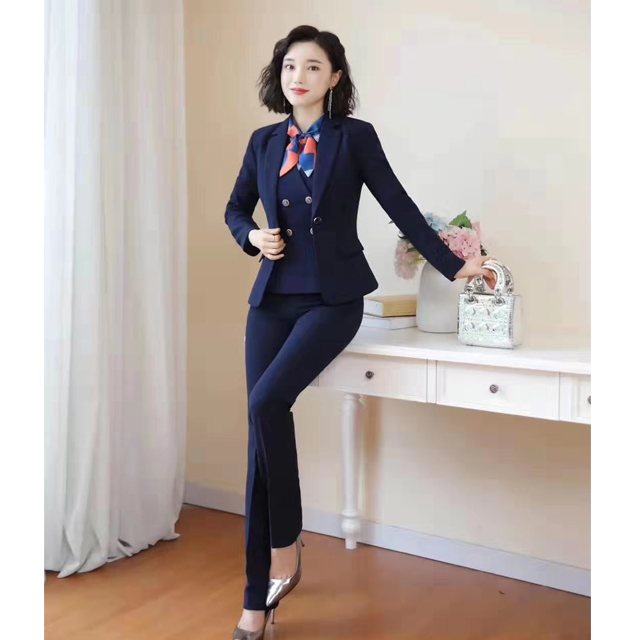 深蓝职业套装|春秋冬款商务套装女款